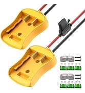 RVBOATPAT 2PCS 20V Battery Adapter for Power Wheel Battery Adapter Battery Converter Kit 12 AWG W...