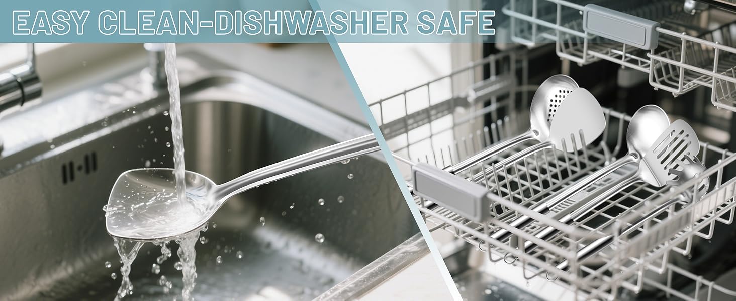 stainless steel cookware set utensils