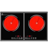 GIHETKUT Electric Cooktop,110V 3600W Stove top, 20 inch Countertop Cooktop with 9 Power Levels,LE...