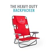 Ostrich On Your Back Backpack Beach Chair with Face Hole - Adjustable, Portable Lounge Chair with...