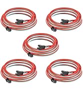 FCOB 5 pcs/Pack 20AWG 3 Pin JST SM Male Female Plug LED Connector, 6.56ft(2m) Extension Cable for...