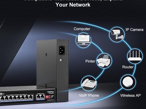 10 Port Gigabit PoE Switch
