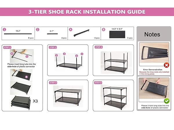 3 tier shoe rack