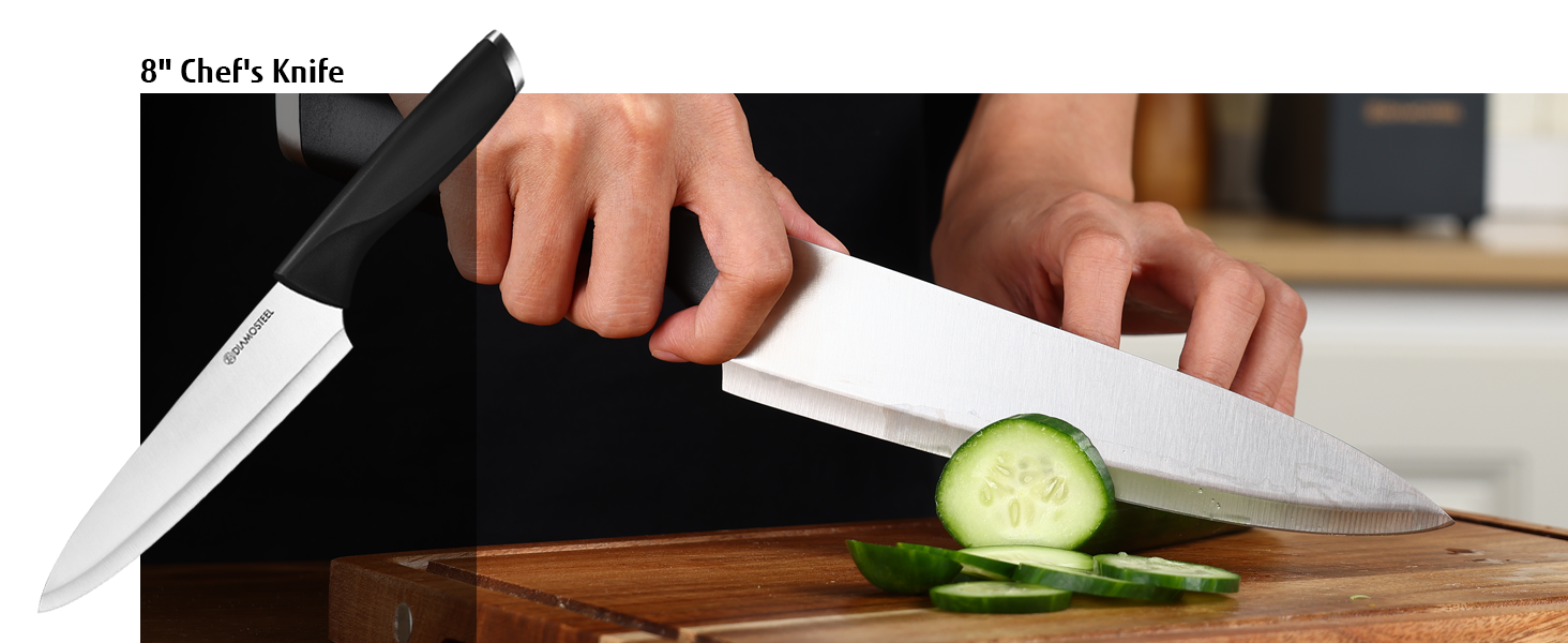 knife set with magnetic strip