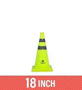 Green Collapsible Traffic Cones 18 Inch