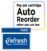 Brother Refresh Auto Reordering: Pay per cartridge, auto reorder when you run low