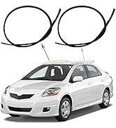 COOL STAR 2pcs Molding Side Drip Compatible with Toyota Yaris Sedan 2007 2008 2009 2010 2011 Roof...