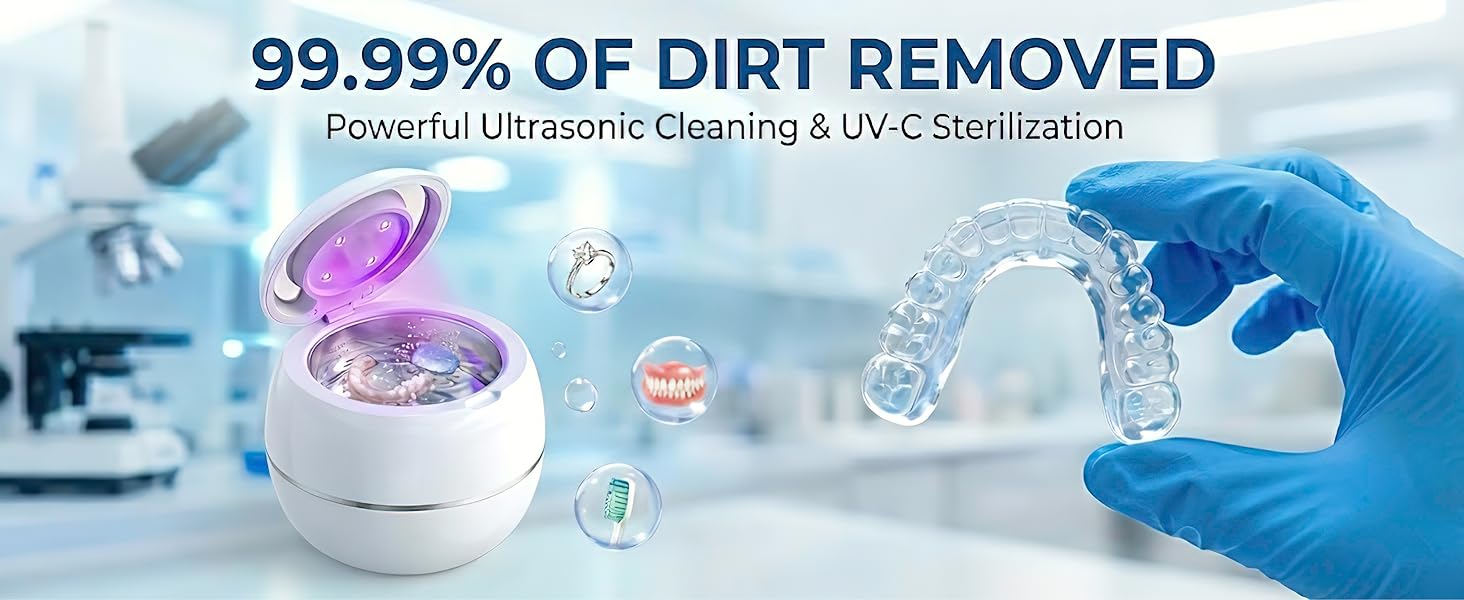 ultrasonic cleaner jewelry cleaner retainer cleaner machine invisalign cleaner denture cleaner