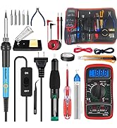Electric Soldering Iron Kit, 20-in-1 60W Adjustable Temperature Welding Tool with ON-OFF Switch, ...