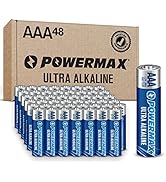 Powermax 48-Count AAA Batteries, Ultra Long Lasting Alkaline Battery, 10-Year Shelf Life, Reclosa...