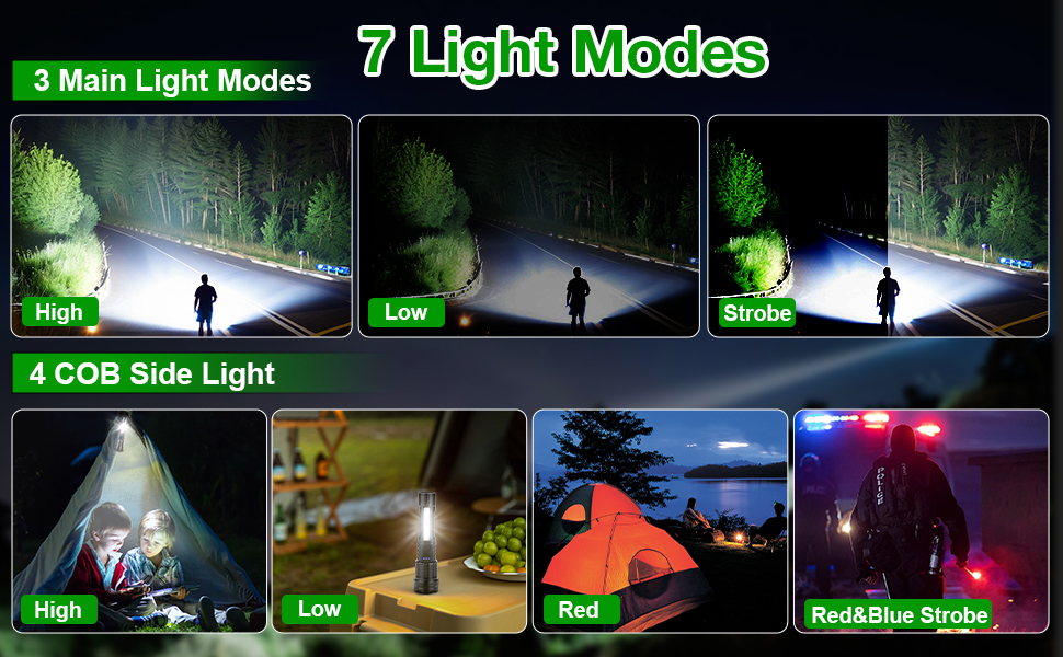 super bright led flashlight rechargeable high lumens