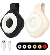 Dexspoeny 2 Pcs Nurse Night Light Clip for Badge – Rechargeable Clip-On Mini Light with 6 Brightn...
