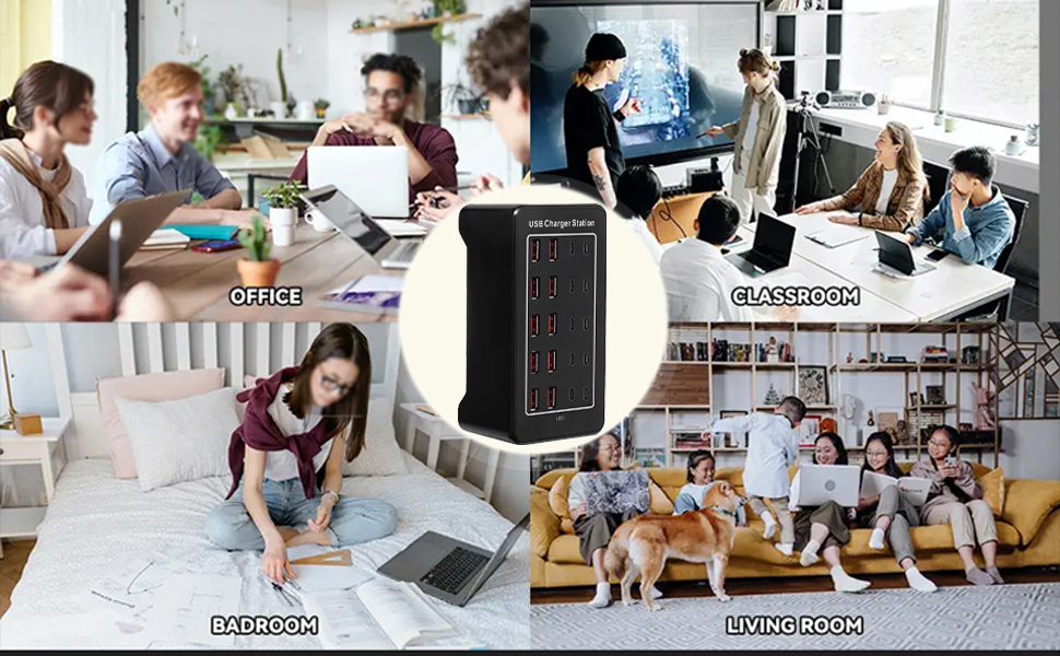 20 port usb c charger