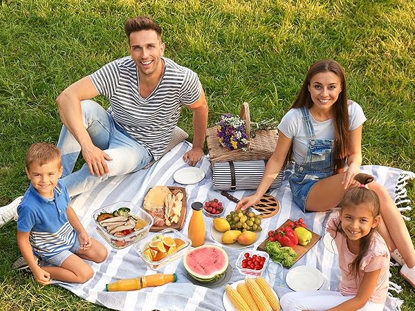 8 Pack 5-35oz Glass Food Storage Containers with Lids