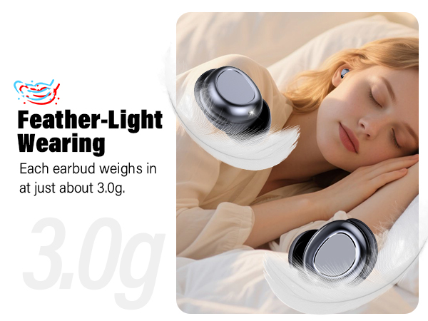 ZYHKON Sleep Earbuds Bluetooth 5.4 in Ear Touch Screen Sleep Headphones
