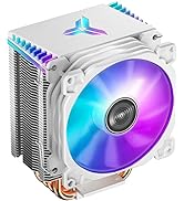 Jonsbo CR1400 RGB CPU Air Cooler, 4 Heat-Pipes, 126mm RGB CPU Fan, Removable 92mm PWM Fans, Fins ...