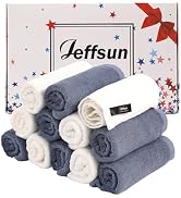 JEFFSUN Baby Washcloths 12 Pack, 10x10 inch Ultra Soft Small Wash Cloths for Face and Body, Gentl...