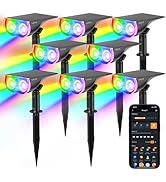 Linkind Smart Solar Spot Lights Outdoor SL5C, Solar Lights Outdoor Spotlight Cool/Warm White/Colo...