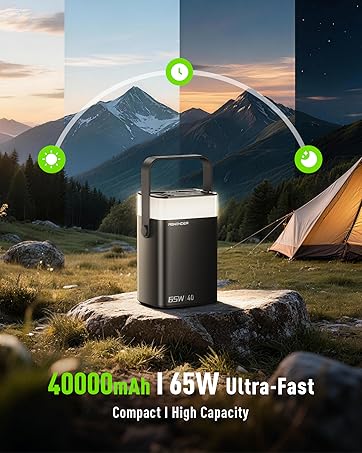 65w power bank with led light