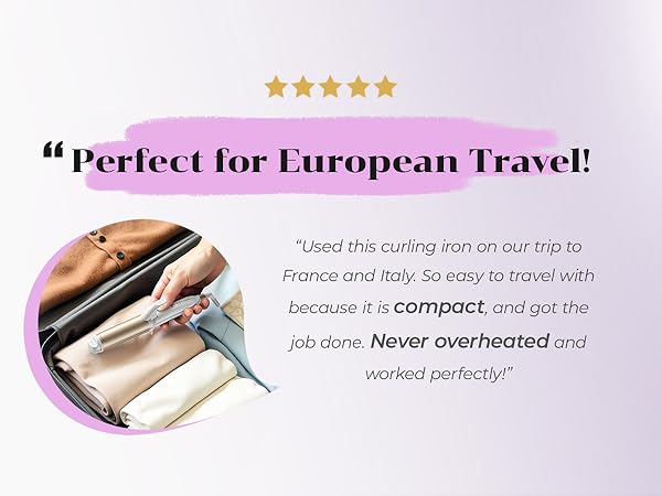 Europe Travel Smart Voltage Curling Iron