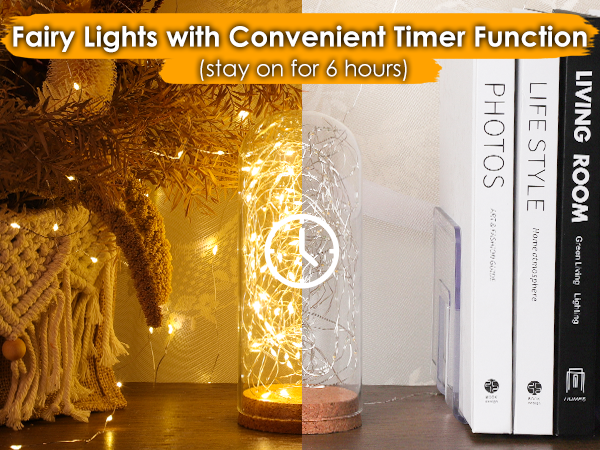 twinkle lights battery operated with timer function