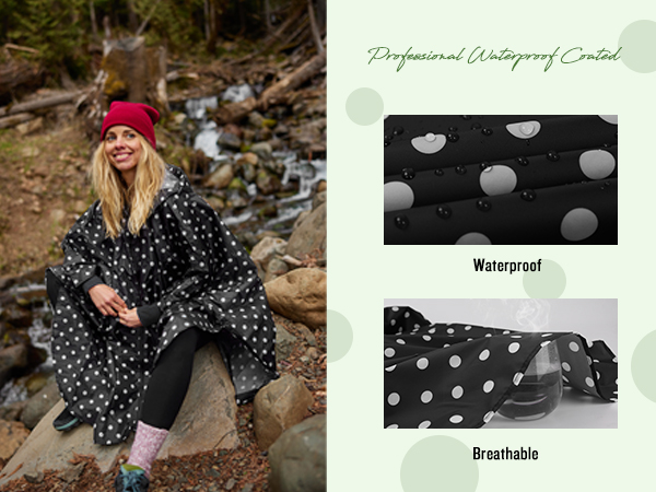 casual rain poncho women