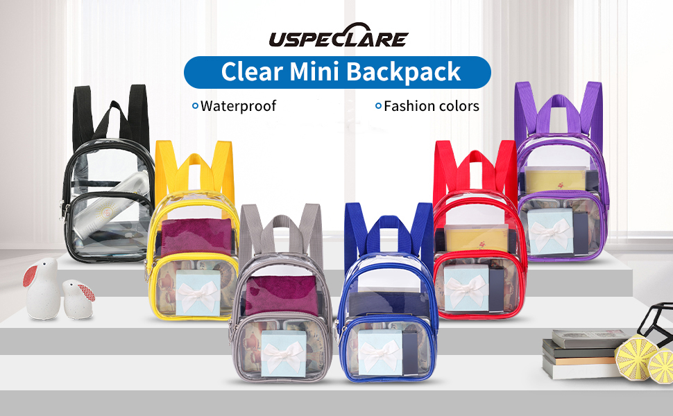 Mini Clear Backpack for Festivals, Concerts,Sporting Events