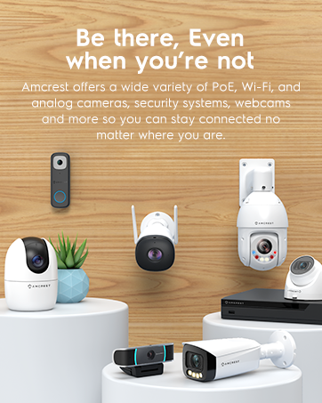 Amcrest Camera Product Show Case, IP Cameras, Wi-Fi cameras, NVR, DVR, Security Systems