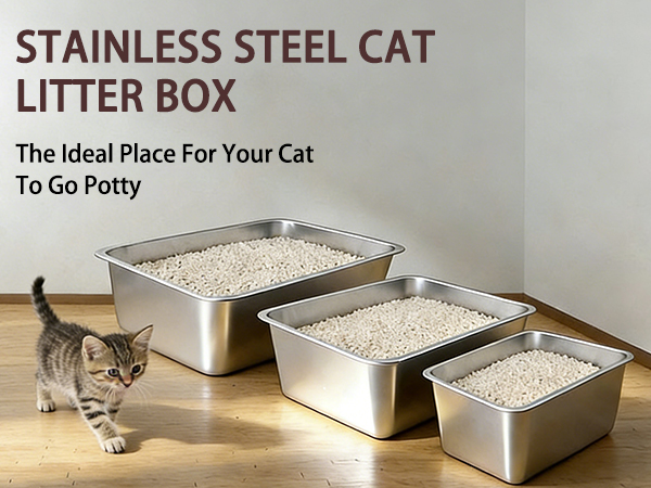 Stainless Steel Cat Litter Box