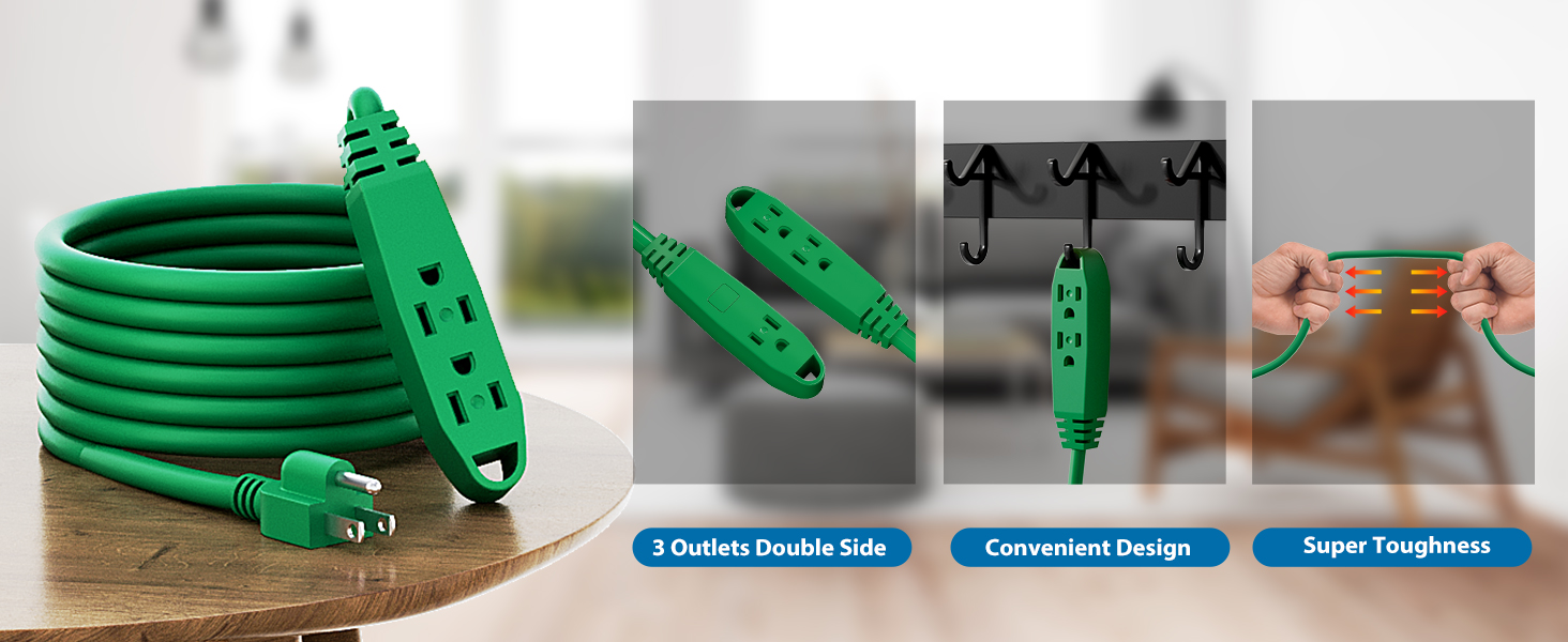 3 Outlet Extension Cord