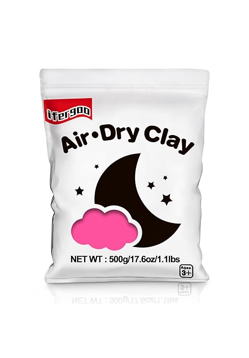 Modeling Clay, Pink Air Dry, Squishy, Non-Toxic Magic Clay for Cosplay and Costumes