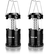 Lepro LED Camping Lantern, Super Bright, Battery Powered, IPX4 Water Resistant, Portable Emergenc...