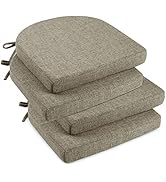 downluxe Indoor Chair Cushions for Dining Chairs, Soft and Comfortable Textured Memory Foam Kitch...
