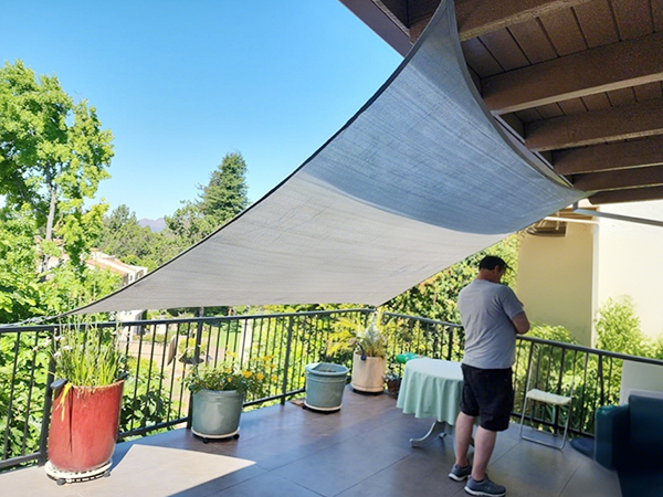 Light gray sail for deck