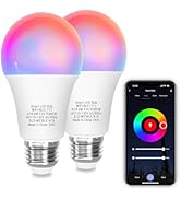 ORALUCE Smart Light Bulb Work with Alexa &amp; Google Home, A19 E26 LED Light Bulb 60W Equivalent, 2....
