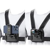 ULANZI CM028 Adjustable Chest Mount Harness - Vertical/Horizontal Switching for GoPro DJI Insta36...