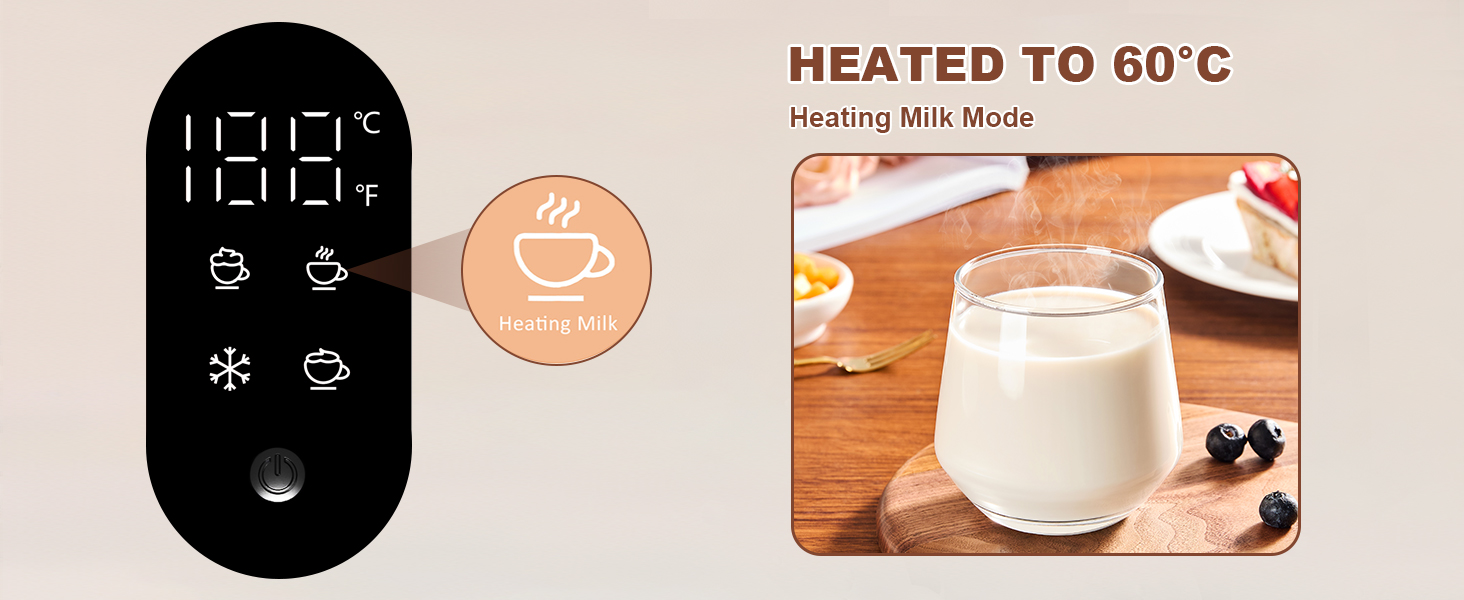 Electric Milk Frother Automatic Hot &amp; Cold Foam Maker