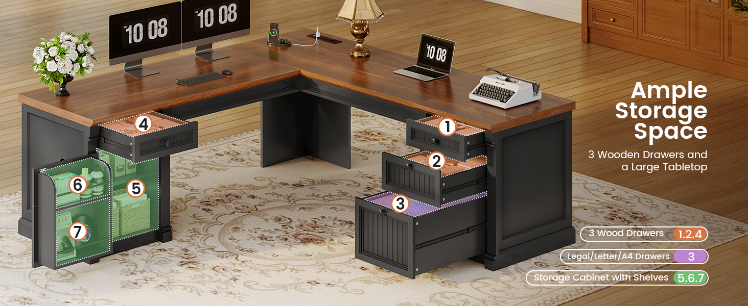 desk with storage