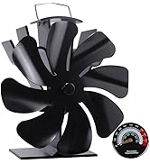 VODA Wood Stove Fan Heat Powered Fireplace Fans Non Electric, 8 Blades Heat Activated Thermal Fan...