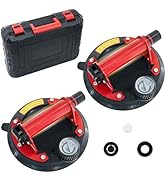 2 Pack 8" Suction Cup for Glass,Heavy Duty Glass Suction Cup Lifter with Metal Handle,Max Load 88...