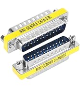 ENUODA 2 Pack Gender Changers 25 Pin Male to Male Adapter DB25 Coupler, Data Transfer and Device ...