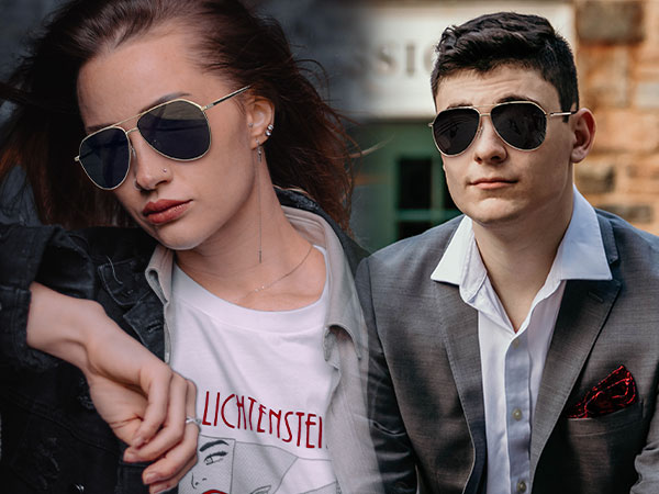 Joopin Gold Black Sunglasses for Women Men with Spring Hinge