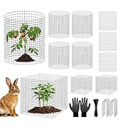 60PCS Plant Protector from Animals, 20 Pack 12'' x 12'' Metal Plant Cages, Heavy Duty Garden Cage...