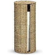 Graciadeco Stand Toilet Paper Storage with Lid Spare Extra 3 Rolls of Toilet Tissue Holder Free S...