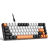 Portable 60% Mechanical Gaming Keyboard, MageGee MK-Box LED Backlit Compact 68 Keys Mini Wired Of...