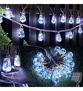 Solar String Lights Outdoor, 20Ft Vintage Rope Hemp Solar Patio Lights With 8 Modes, 16 Shatterpr...
