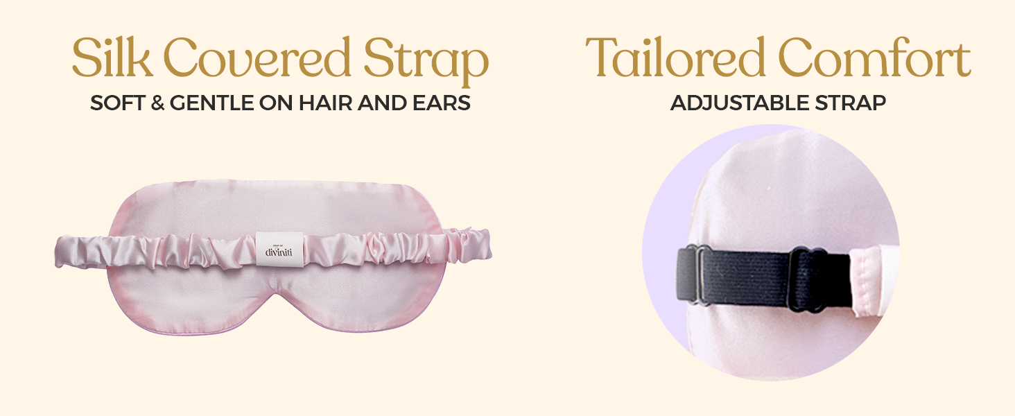 eye warmer heat compress for heated eye mask silk covered strap tailored comfort adjustable strap