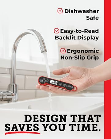 Silicone Heat-Resistant BPA-Free Meat Thermometer Pastry Brush Set Silicone Non-Slip Grip searing