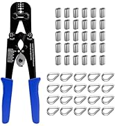 Tivorex Wire Rope Crimping Tool Kit, Built-in Cutter Swaging Tool, Crimping Loop sleeve from 3/64...