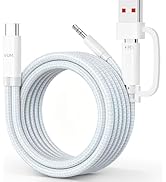 VUM Aux to USB C Audio Cable,32-bit/384kHz Hi-Fi DAC &amp; PD 60W Charger, 99.99% Purity Silver-Plate...